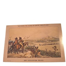 Postcard Westward The Curse Of Empire Takes Its Way Painting Mat Hasting... - $6.92