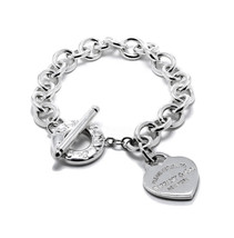Tiffany&Co. Heart Tag Charm Bracelet with Toggle - $250.00