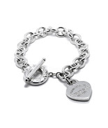 Tiffany&amp;Co. Heart Tag Charm Bracelet with Toggle - $250.00