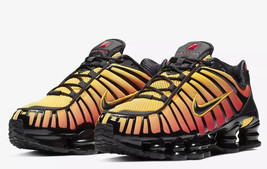 NIKE MEN SHOX TL AV3594 004 Sunrise Black/Black-Amarillo-University Red ... - $139.97