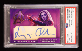 Elizabeth Olsen Signed &quot;Avengers&quot; Custom Trading Card (PSA) - £108.73 GBP