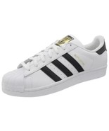 Adidas Sz US 19 Originals Men&#39;s Superstar Foundation Sneaker, BLACK/WHIT... - $49.95