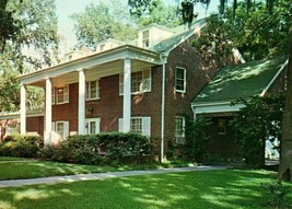 Vtg Chrome Postcard Houston Texas TX The Green Parrot Restaurant Mansion Front - £6.85 GBP