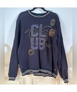 Scotch &amp; Soda CLUB Collegiate Preppy Embroidered Pullover Navy XL - $883.92 MXN