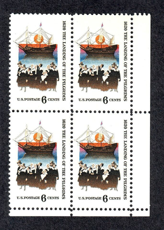 *US Scott #1420 The Landing of the Pilgrims 1970 - 6c MNH  Block of 4 - $1.93