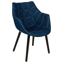 LeisureMod Milburn Accent Chair, Single, Blue - $116.62+