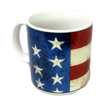 Patriot Coffee Mug Distressed American Flag USA Oneida Sakura Red White Blue - £6.35 GBP