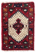 Alfombra anejo Oriental hecho a mano 41cm x 59cm 1970s - 1C961 - $6,153.88 MXN