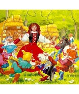 1996 Snow White 7 Dwarfs Puzzle Vintage Frame Tray Dancing Playmore 12 P... - £22.42 GBP