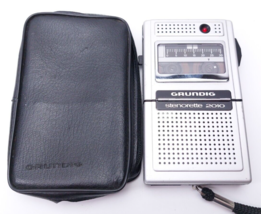 Grundig Stenorette 2010 Mini Cassette Voice Recording Dictaphone &amp; Case - €16,10 EUR
