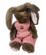 1993 Ty Cottage Collectibles Rose Bunny with Corduroy Bib Overalls - £8.92 GBP