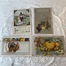 Antique Thanksgiving Postcard Lot of 4 Tuck&#39;s 1912 Whitney 1920 Stetcher 1 blank - £7.96 GBP