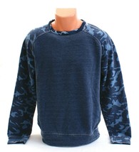 Lucky Brand Blue Venice Burnout Crew Neck Long Sleeve Sweatshirt Men&#39;s NWT - £47.17 GBP