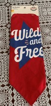 Patriotic Wild and Free Design Dog Bandana MEDIUM LARGE Tie On Scarf Brand New - £4.34 GBP