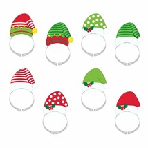 Santa and Elf Hat Headbands 8 Per Package - £6.30 GBP