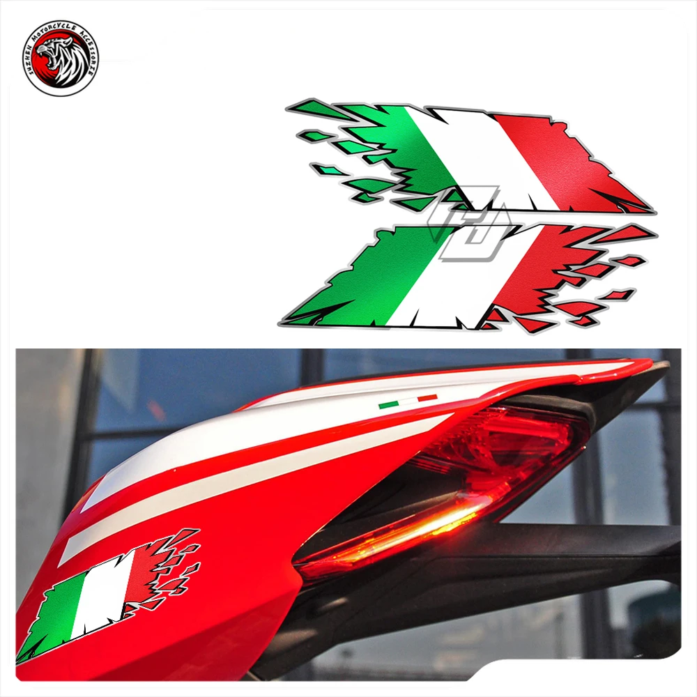 Motorcycle Tank Decals Italian Flag &quot;rip&quot; Style Italy Sticker Fit  Piaggio Scoot - £104.55 GBP