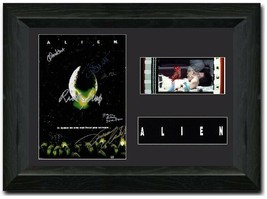 Alien  35 mm Film Cell Display Stunning Framed Cast Signed L@@K - £14.00 GBP