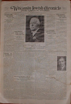 The Wisconsin Jewish Chronicle, Milwaukee, WI, 1928-1966 [Newspaper] - £77.78 GBP