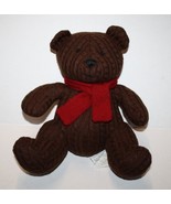 Martha Stewart Teddy Bear 10&quot; Knit Brown Plush Soft Toy Stuffed Animal R... - $219.91 MXN