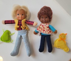 Vintage 1975 Mattel Honey Hill Bunch Spunky With Frog &amp; Curly Q With Cat Lot - £39.92 GBP