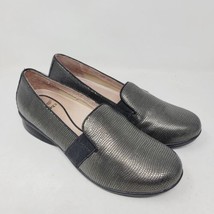 Dansko Womens Loafers Sz 6.5 M Metallic Lizard Print Addy Leather Slip On - $32.87