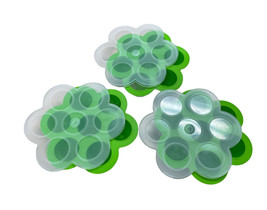 Adkwse Baby Food Freezer Tray Food Storage Container with Clip-on Lid Pack of 3 - £18.24 GBP