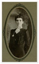 Victorian Cabinet Card Young Woman&#39;s Portrait 1885 Lucy Clark Grand Junc... - $39.70