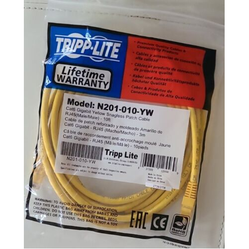 Tripp Lite N002-010-YW EATON TRIPP LITE SERIES CAT5E 350 MHZ MOLDED (UTP... - $17.59