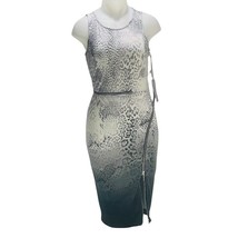 JENNIFER LOPEZ Dress Size 6 Women&#39;s Zipped Sheath Ombre Animal Print Jer... - £21.32 GBP