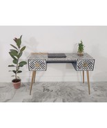 handmade Optical Design bone inlay Work Desk Table, Bone Inlay furniture, - $1,154.59 CAD