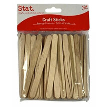 Stat Wooden Craft Sticks (150pk) - Plain - $41.40 CAD