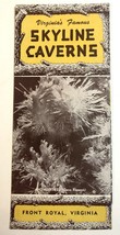 1950s Skyline Caverns Front Royal Virginia Advertising Tourist Brochure  - £6.98 GBP