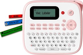 Label Maker Machine, Kids&#39; Pink Label Printer That Is Portable, Handheld... - £31.59 GBP