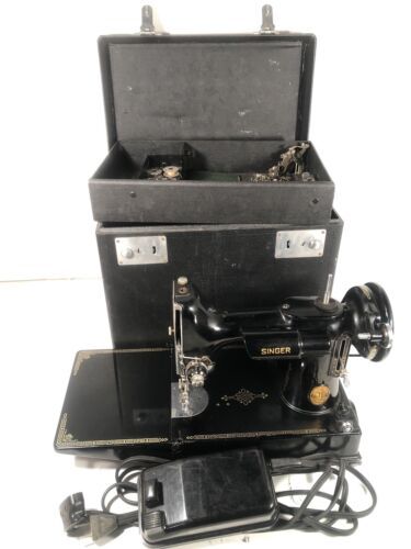 Vintage 1948 Singer Featherweight 221-1 Sewing Machine Ser AH Case Keys Made USA - $752.39