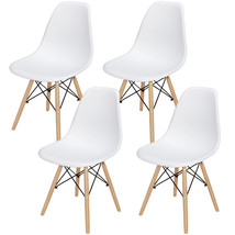 Style Chair Dining Chairs For Kitchen Bedroom Living Room White Set of 4 - £90.05 GBP