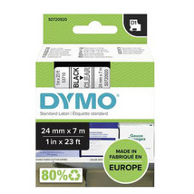 Dymo D1 Tape Label 24mmx7m - Black on Clear - £47.06 GBP