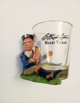 George Washington, 3D Shot Glass Mount Vernon, Souvenir Collectible - £15.80 GBP