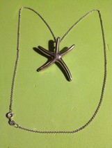 STARFISH Sterling Silver Large PENDANT and 18 inch Sterling Chain NECKLACE - £43.95 GBP