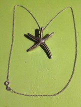 STARFISH Sterling Silver Large PENDANT and 18 inch Sterling Chain NECKLACE - £43.26 GBP