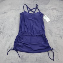 Sol Collective Swimsuit Womens 8 Blue Tankini Swimdress Convertible Build in Bra - £20.25 GBP