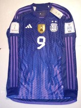 Julian Alvarez Argentina 2022 World Cup Match Away Long Sleeve Soccer Jersey - £95.90 GBP