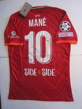 Sadio Mane #10 Liverpool FC UCL Match Slim Fit Red Home Soccer Jersey 2021-2022 - £86.86 GBP