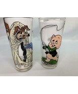 Pair of Vintage Looney Tunes Pepsi Glasses 1976 Taz/Porky and Road Runner - £15.24 GBP