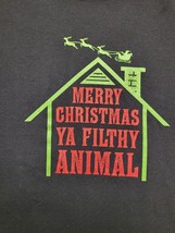 Home Alone Shirt Adult 3XL Black Merry Christmas Filthy Animal Holiday Mens - £9.55 GBP