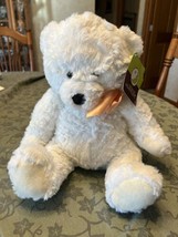 NEW NOS vtg Animal adventure plush teddy bear white soft gift toy stuffed 11” - $17.77