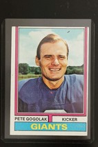 Vintage Football Trading Card 1974 Topps #310 Pete Gogolak New York Giants - £7.86 GBP