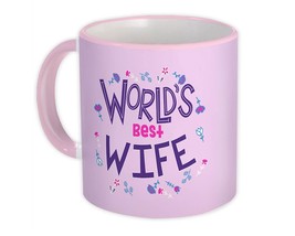 Worlds Best WIFE : Gift Mug Great Floral Birthday Family Christmas Valentines Da - £15.90 GBP