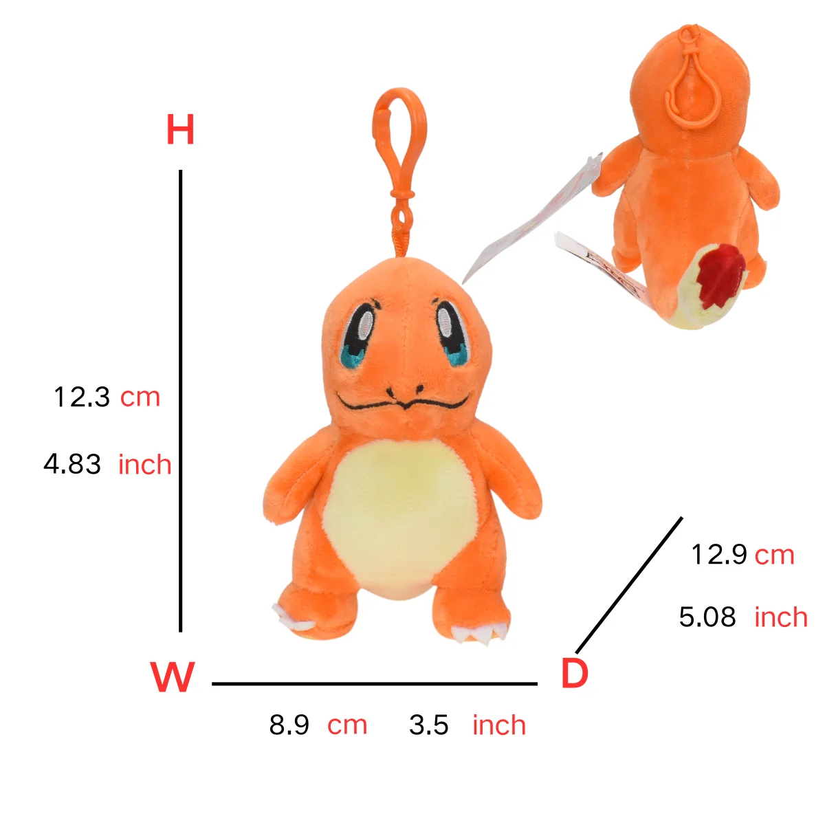 Charmander Fan Favorite! Pokemon doll keychain pendant, - £8.63 GBP