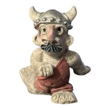Vintage Mini Viking Figurine Handmade Norway Ugly Troll 2.5&quot; Sword Behin... - $22.56