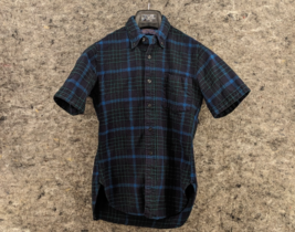 Pendleton 100% Virgin Wool Button Front S/S Blue Plaid Small - $19.99